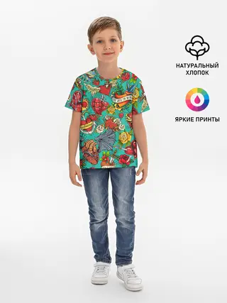 Детская базовая футболка / Дела сердечные tattoo