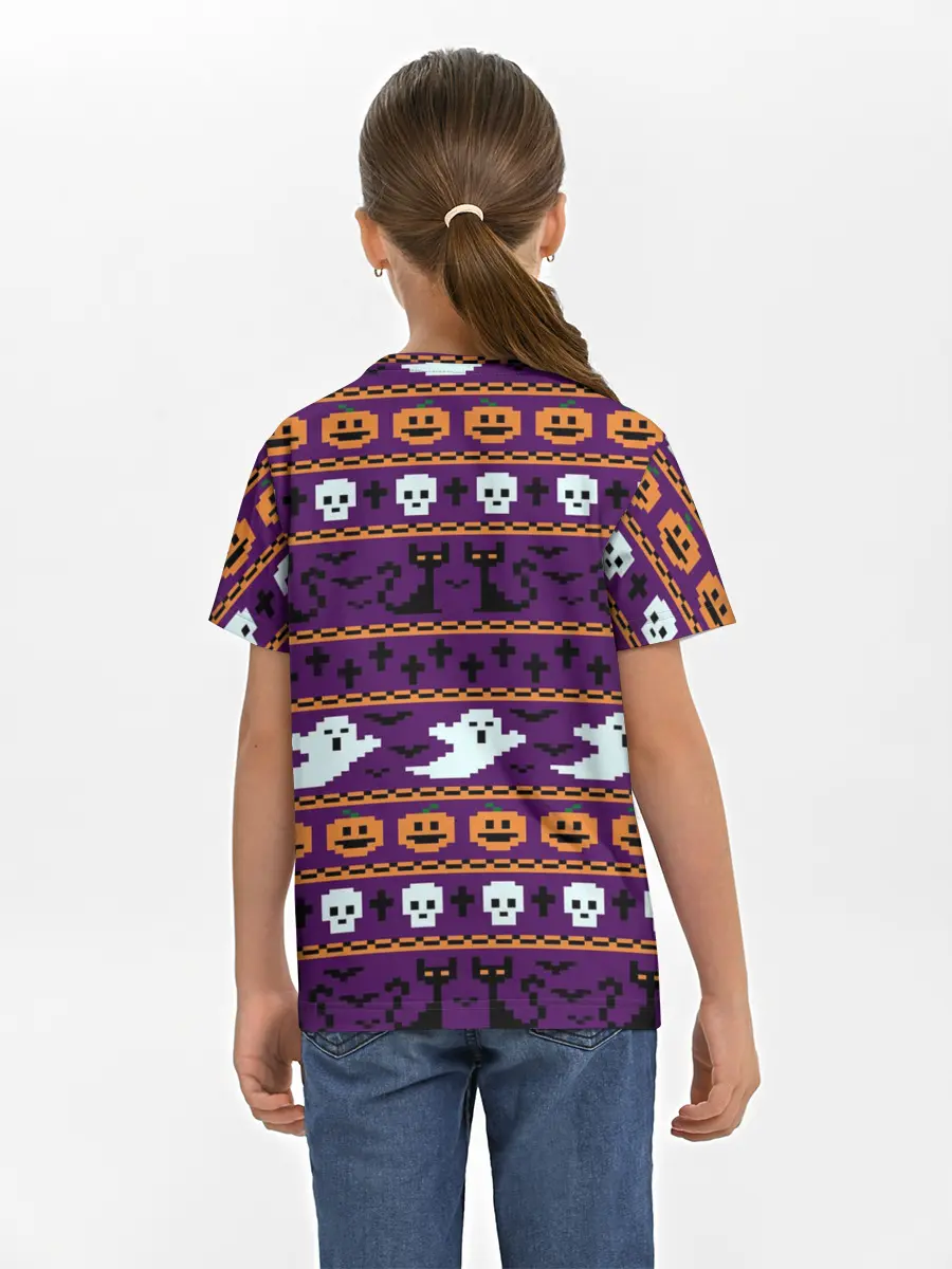 Детская базовая футболка / Хэллоуинский Свитер