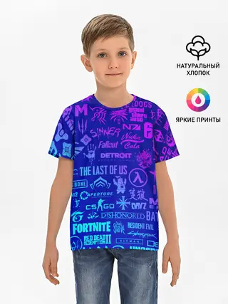 Детская базовая футболка / ЛОГОТИПЫ ИГР