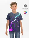 Детская базовая футболка / НЕОНОВЫЙ РАЗЛОМ | 3Д РАЗЛОМ