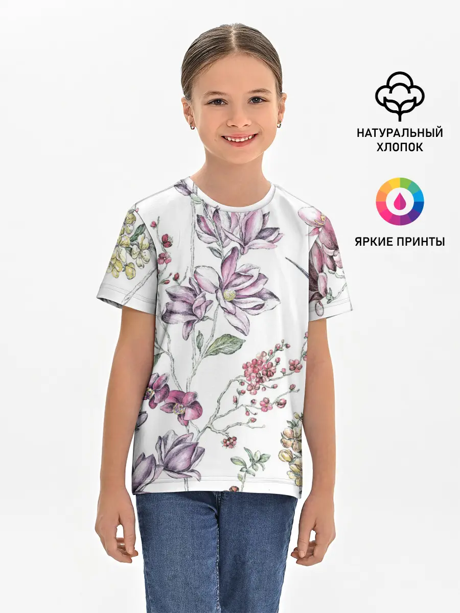 Детская базовая футболка / Колибри