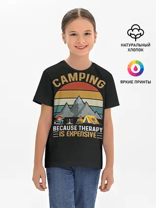 Детская базовая футболка / Camping