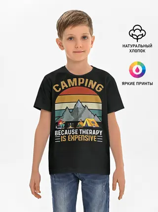 Детская базовая футболка / Camping