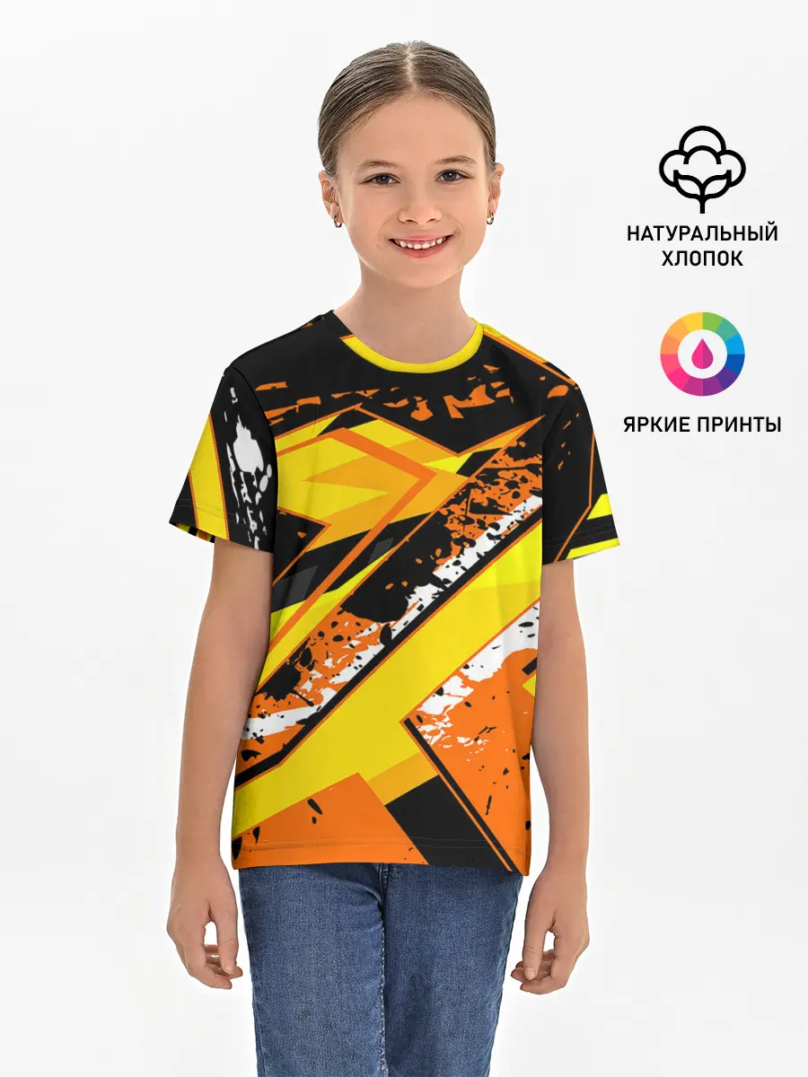 Детская базовая футболка / orange cheeky rust