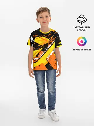 Детская базовая футболка / orange cheeky rust