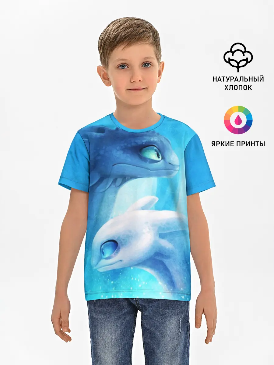 Детская базовая футболка / как приручить дракона