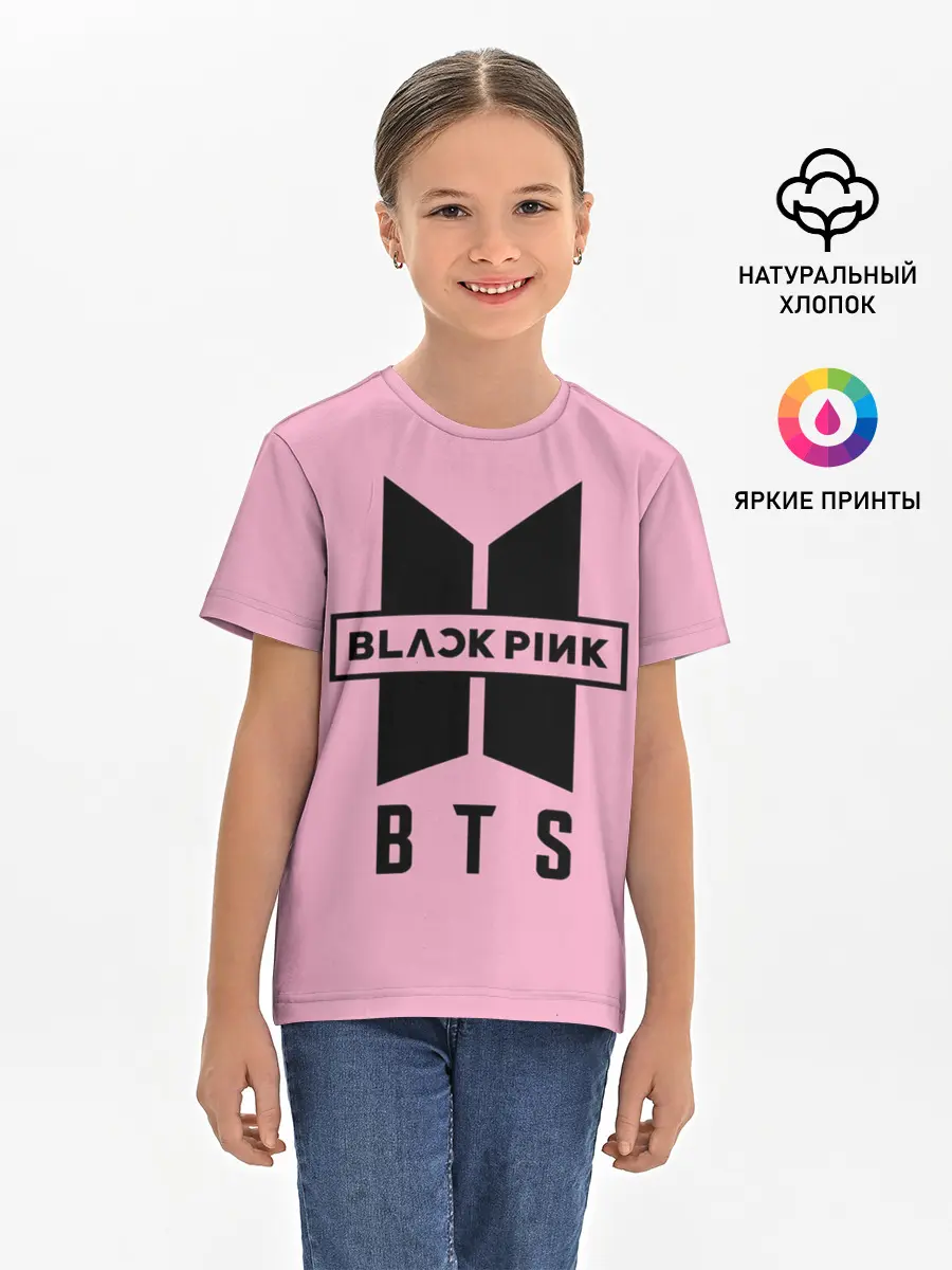 Детская базовая футболка / BTS and BLACKPINK