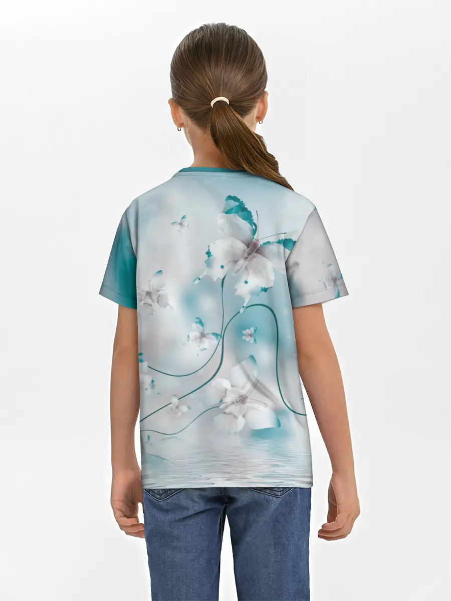 Детская базовая футболка / бабочки