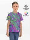 Детская базовая футболка / Неоновый абстрактный узор