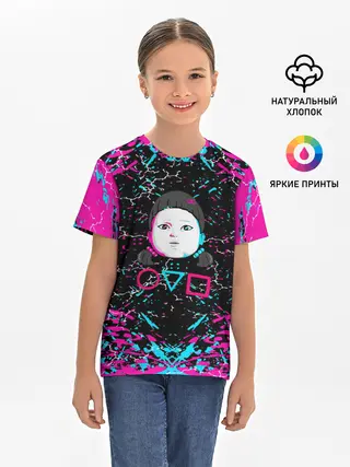 Детская базовая футболка / SQUID GAME | ИГРА В КАЛЬМАРА | КУКЛА.