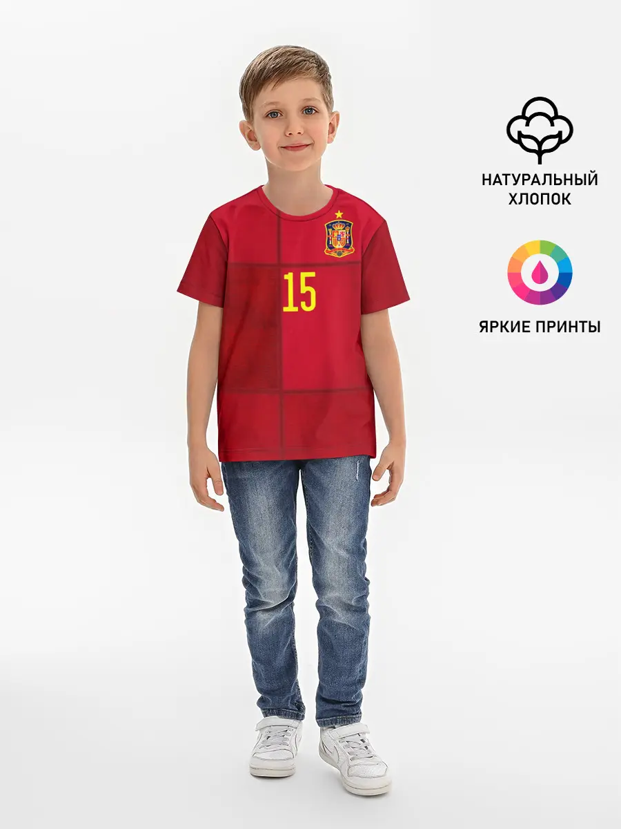 Детская базовая футболка / Ramos home EURO 2020
