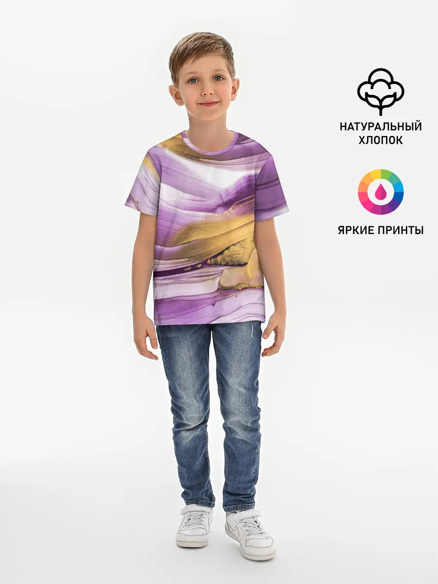 Детская базовая футболка / Наслоение красок