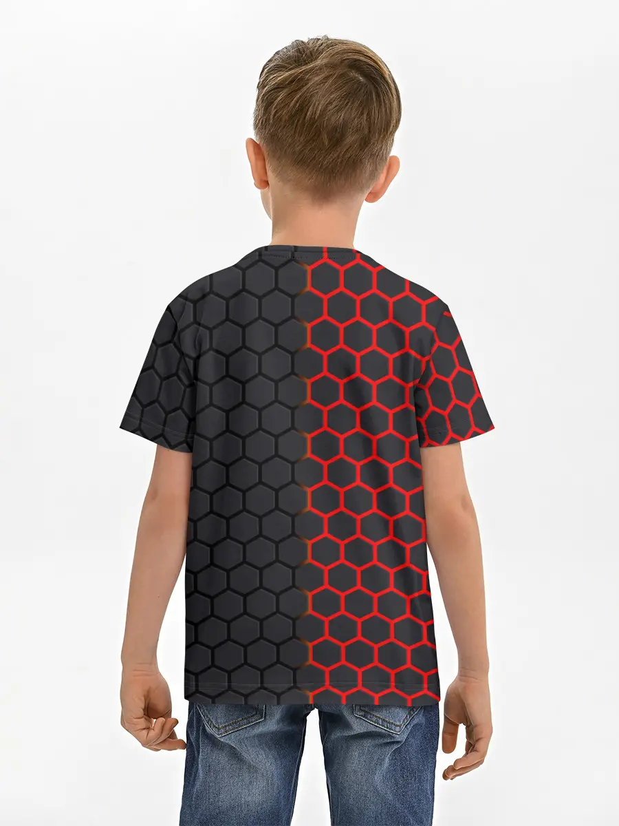 Детская базовая футболка / НЕОНОВЫЕ СОТЫ