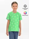 Детская базовая футболка / Горошек на зеленом