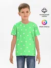 Детская базовая футболка / Горошек на зеленом