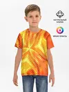 Детская базовая футболка / Желто-оранжевая абстракция