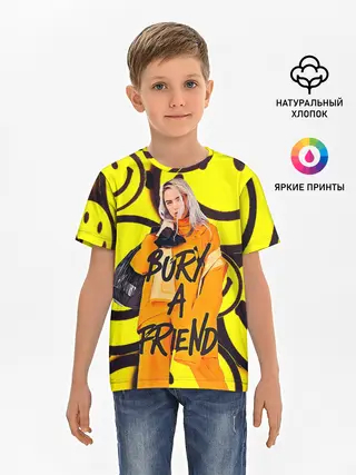 Детская базовая футболка / Billie Eilish Выкинь Друга