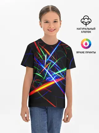 Детская базовая футболка / ФРАКТАЛЬНЫЕ ИСКРЫ