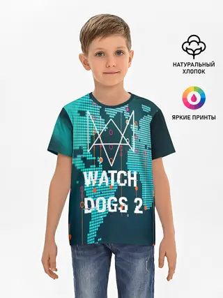 Детская базовая футболка / Watch Dogs 2 NETWORK HACK