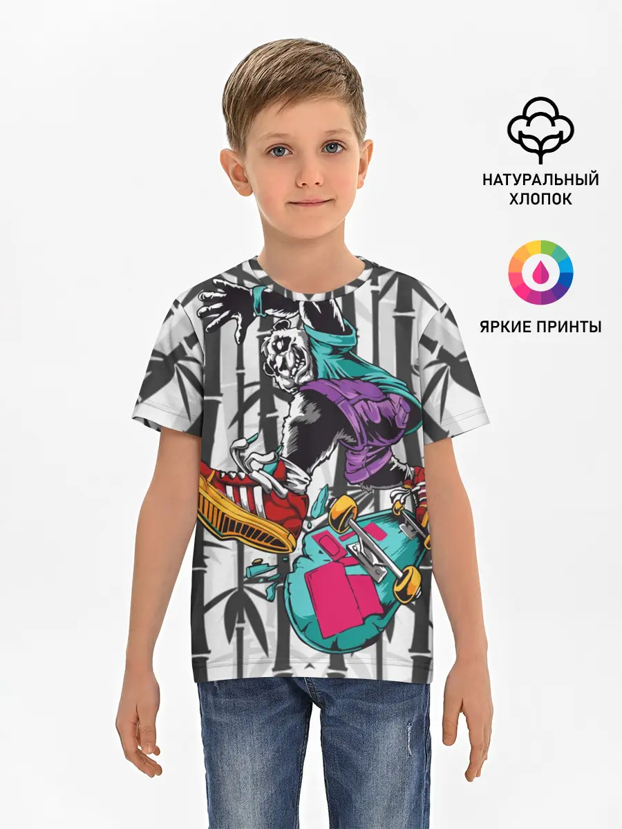 Детская базовая футболка / HiFi Panda