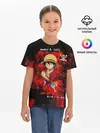Детская базовая футболка / Манки Д. Луффи пират Соломенной Шляпы