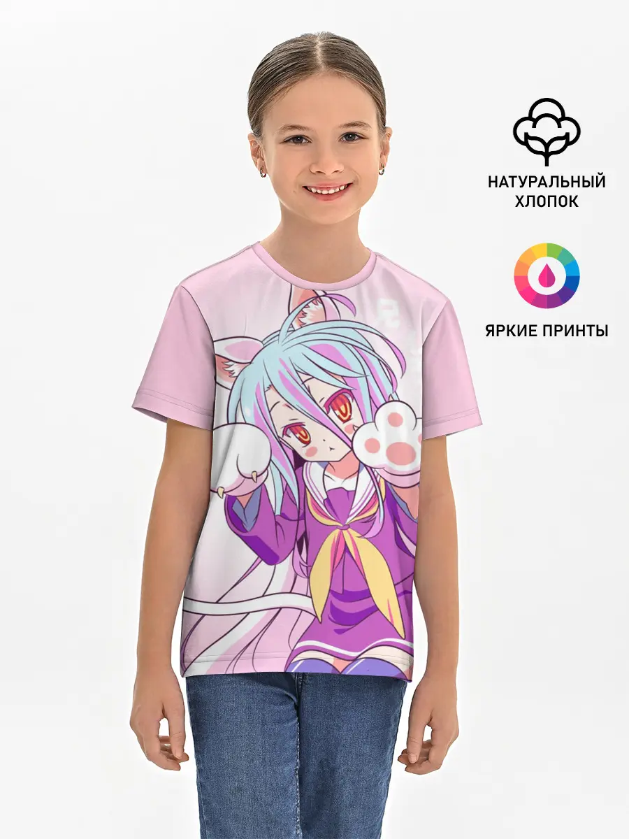 Детская базовая футболка / аниме лапки