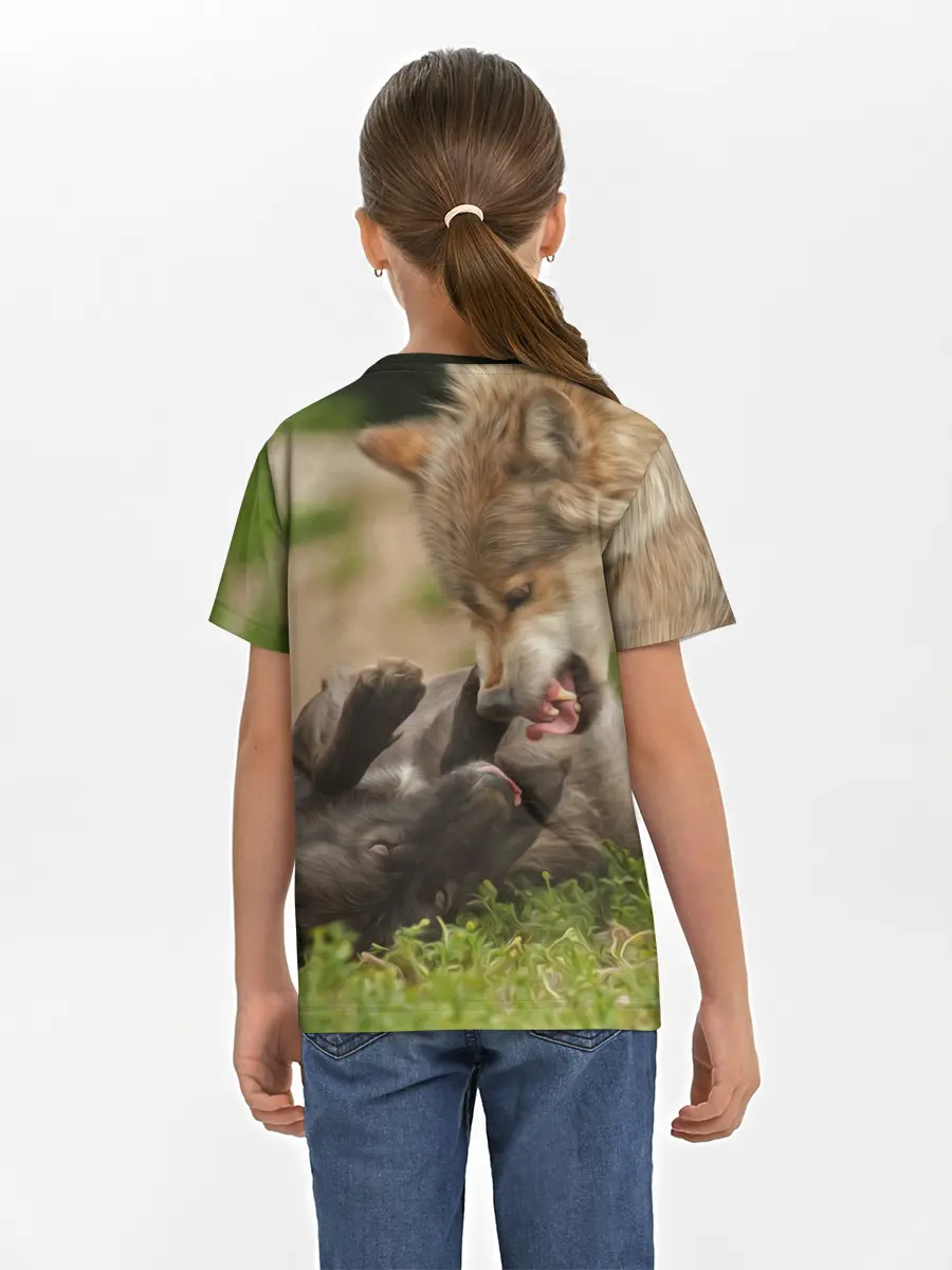 Детская базовая футболка / Волки