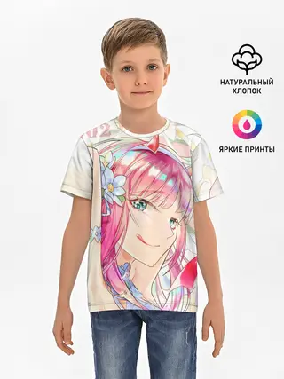 Детская базовая футболка / ноль два милая