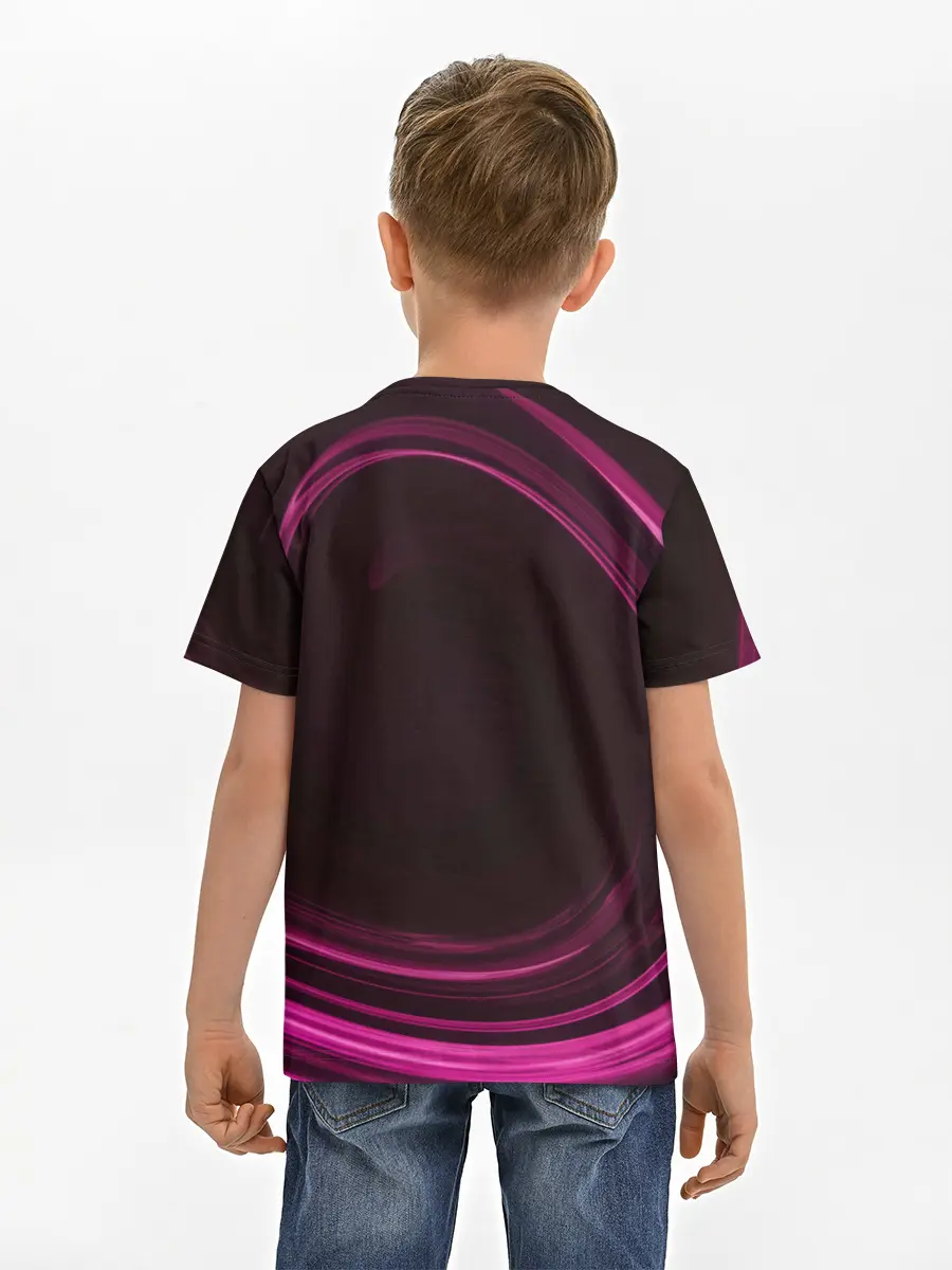 Детская базовая футболка / Чёрный клевер Аста с мечом