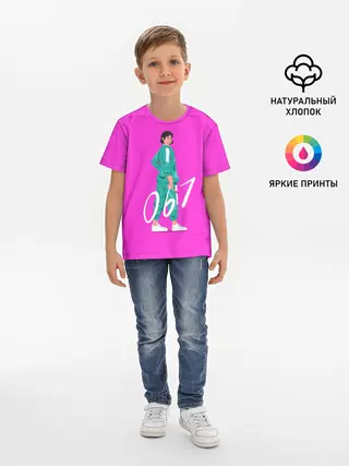 Детская базовая футболка / Игрок в кальмара 067