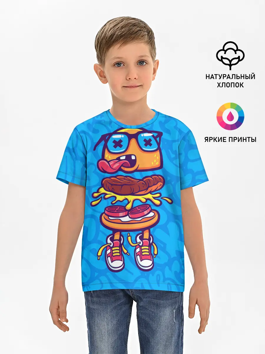 Детская базовая футболка / Бутерброд монстрик
