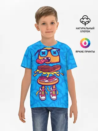 Детская базовая футболка / Бутерброд монстрик