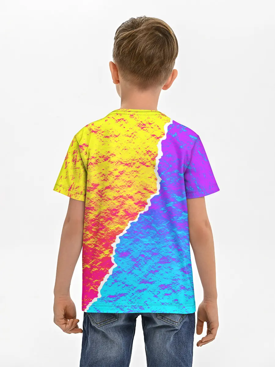 Детская базовая футболка / Цветные переливы