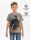 Детская базовая футболка / Сидячий Скелет
