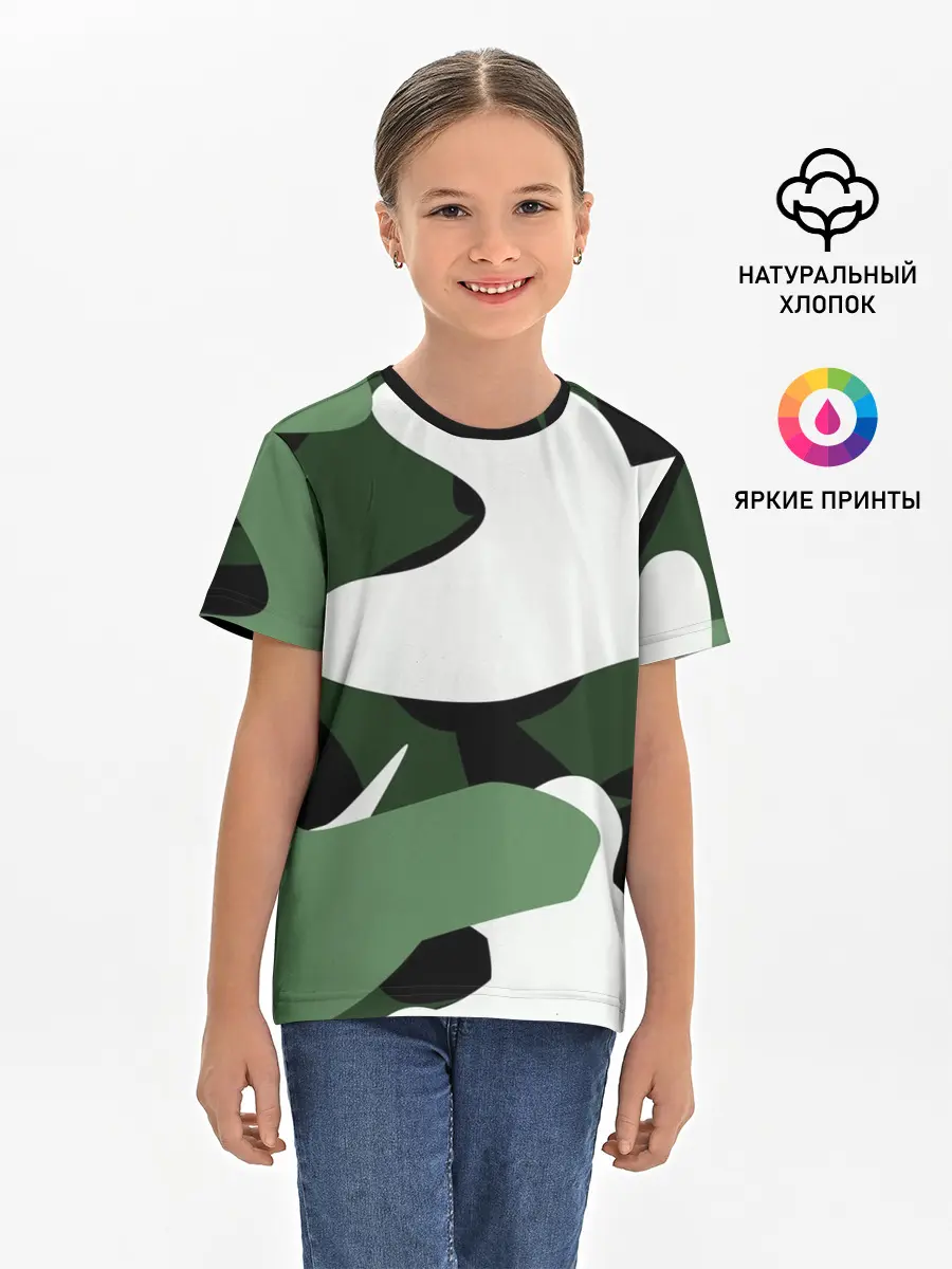 Детская базовая футболка / Камуфляж