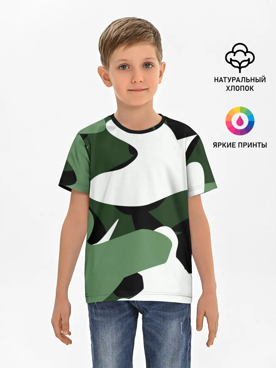 Детская базовая футболка / Камуфляж