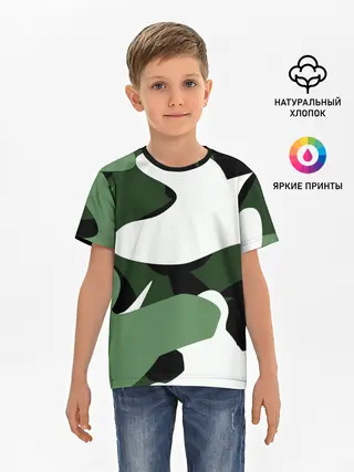 Детская базовая футболка / Камуфляж