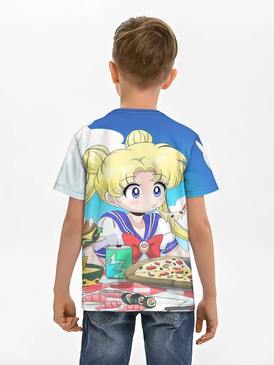 Детская базовая футболка / Пицца Мун