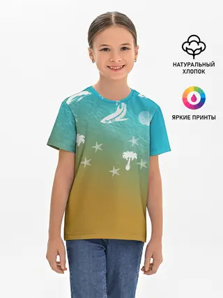 Детская базовая футболка / Морское ассорти