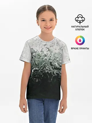 Детская базовая футболка / Разводы жидкость абстракция