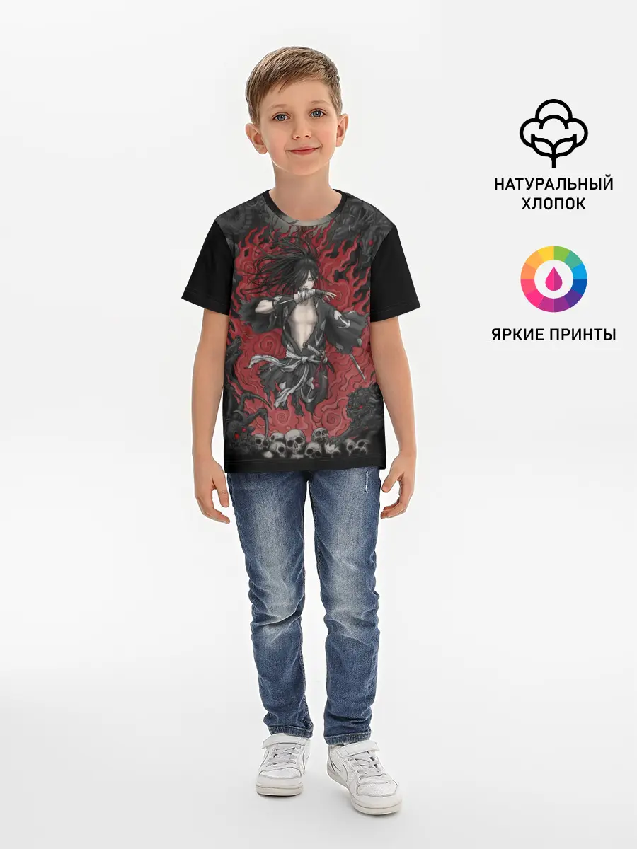 Детская базовая футболка / ХЯККИМАРУ В ОГНЕ | ДОРОРО