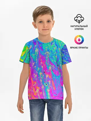 Детская базовая футболка / НЕОНОВАЯ ПАЛИТРА