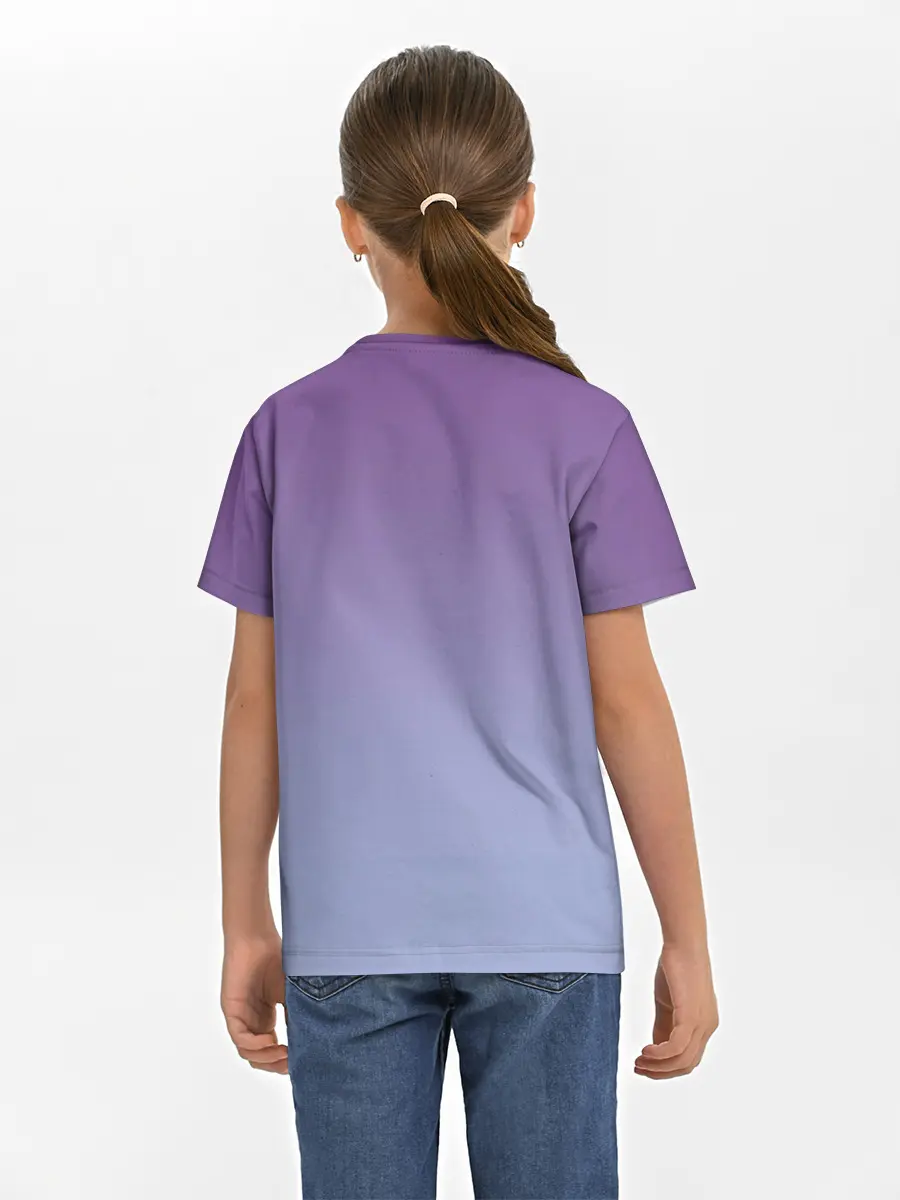 Детская базовая футболка / кот звездное небо спит