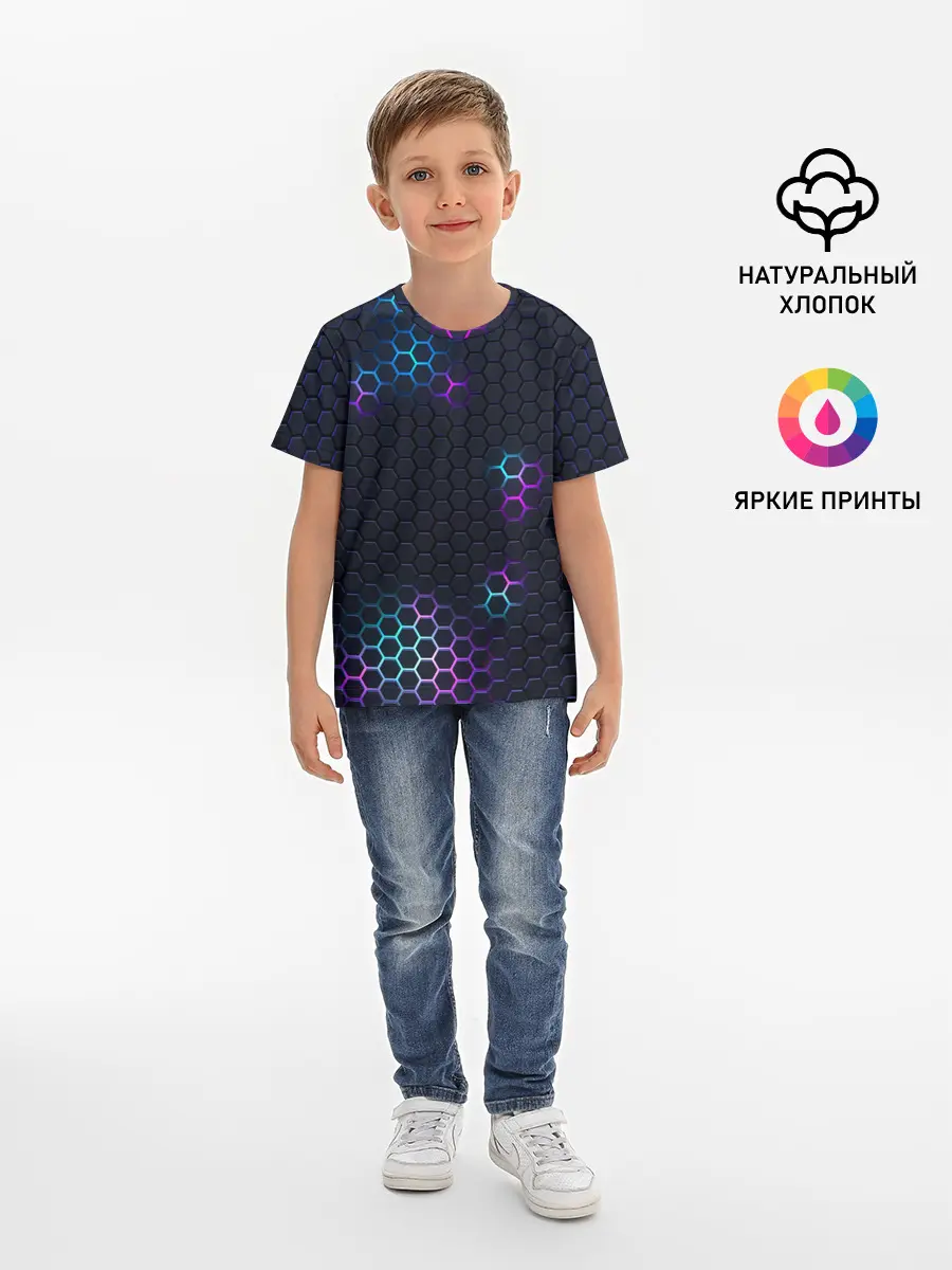 Детская базовая футболка / НЕОНОВАЯ БРОНЯ | НЕО БРОНЯ