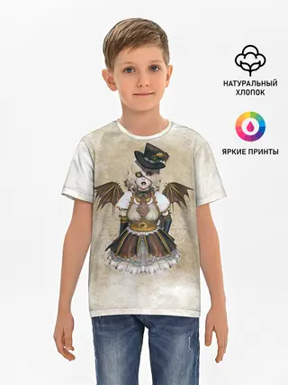 Детская базовая футболка / Стимпанк Девушка