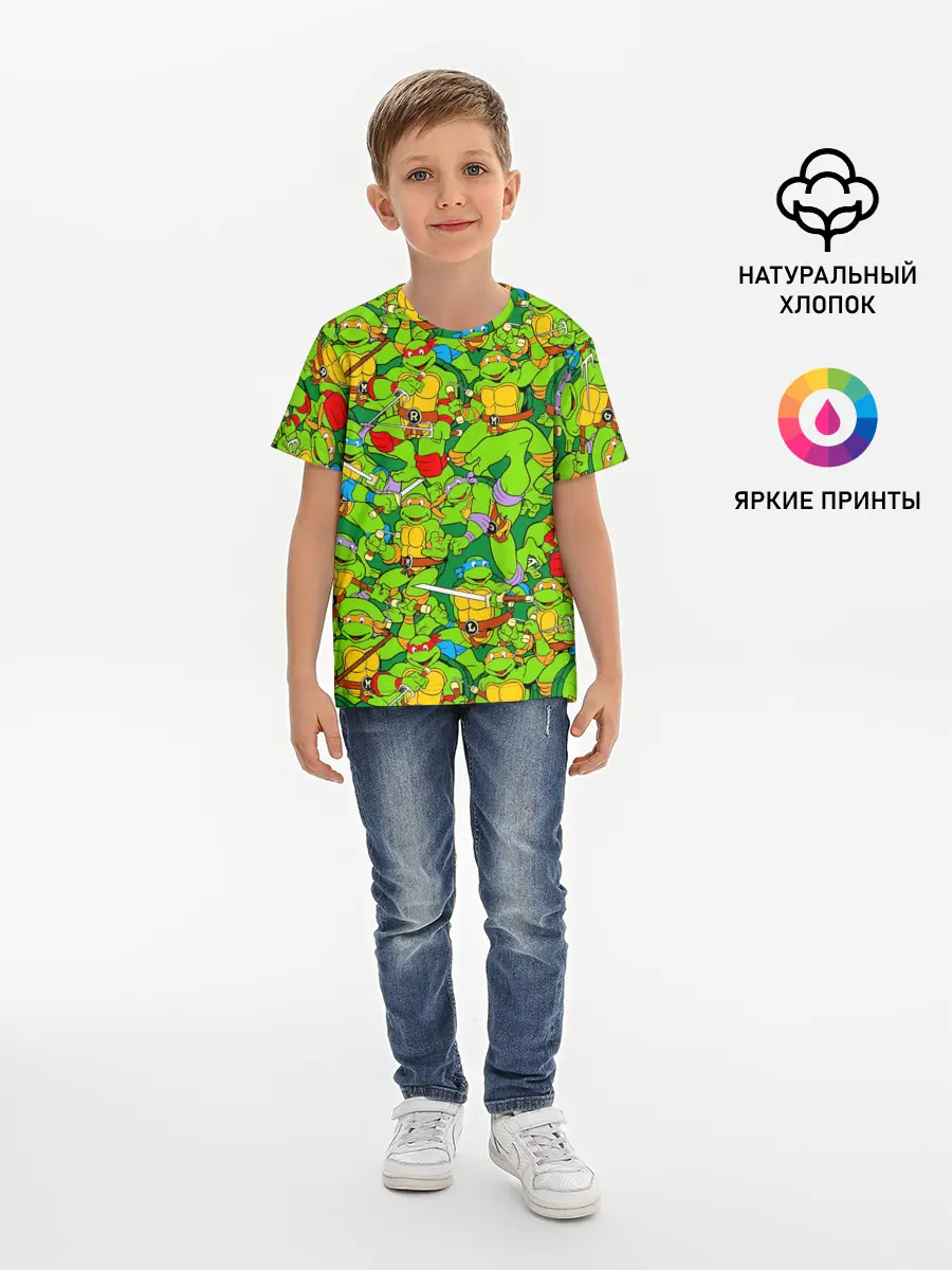 Детская базовая футболка / Черепашки - ниндзя