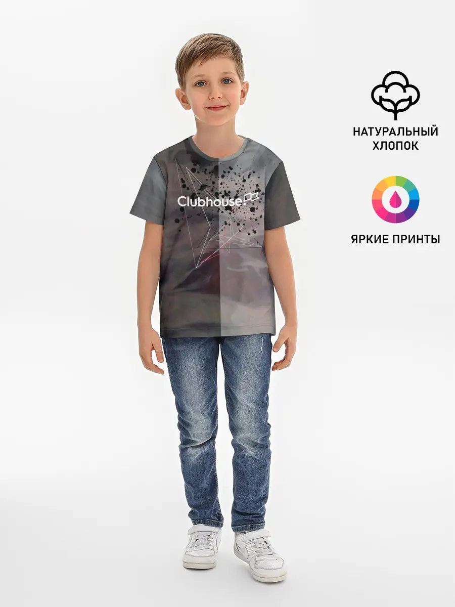 Детская базовая футболка / Clubhouse | Клабхаус лого бразги