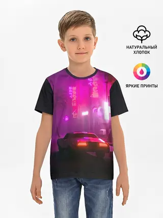 Детская базовая футболка / НЕОНОВЫЙ ГОРОД | NEON CITY