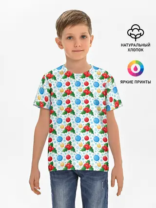 Детская базовая футболка / Новогодняя Символика