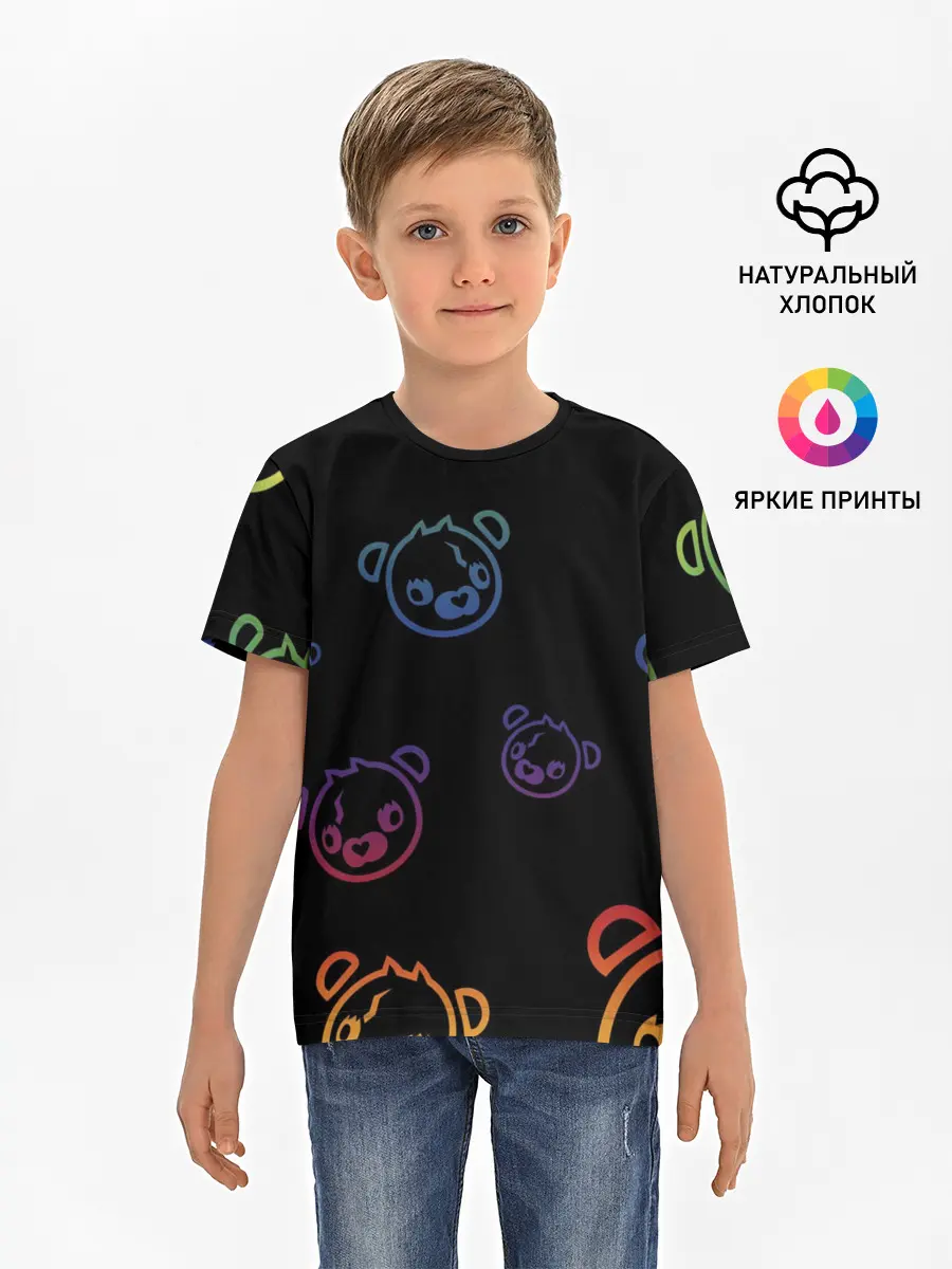 Детская базовая футболка / Colorful Bear